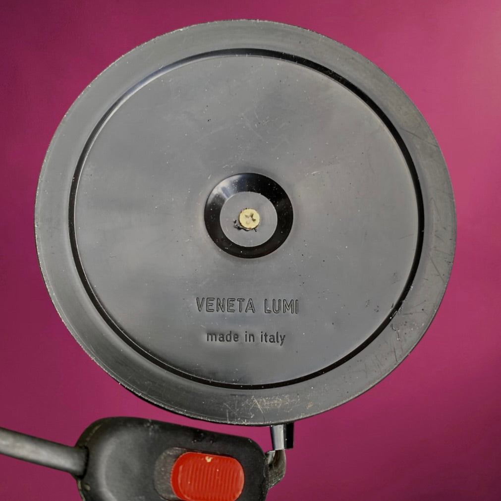 Lampe d’Appoint Veneta Lumi Aluminium Chromé Flexible Italie - Années 70