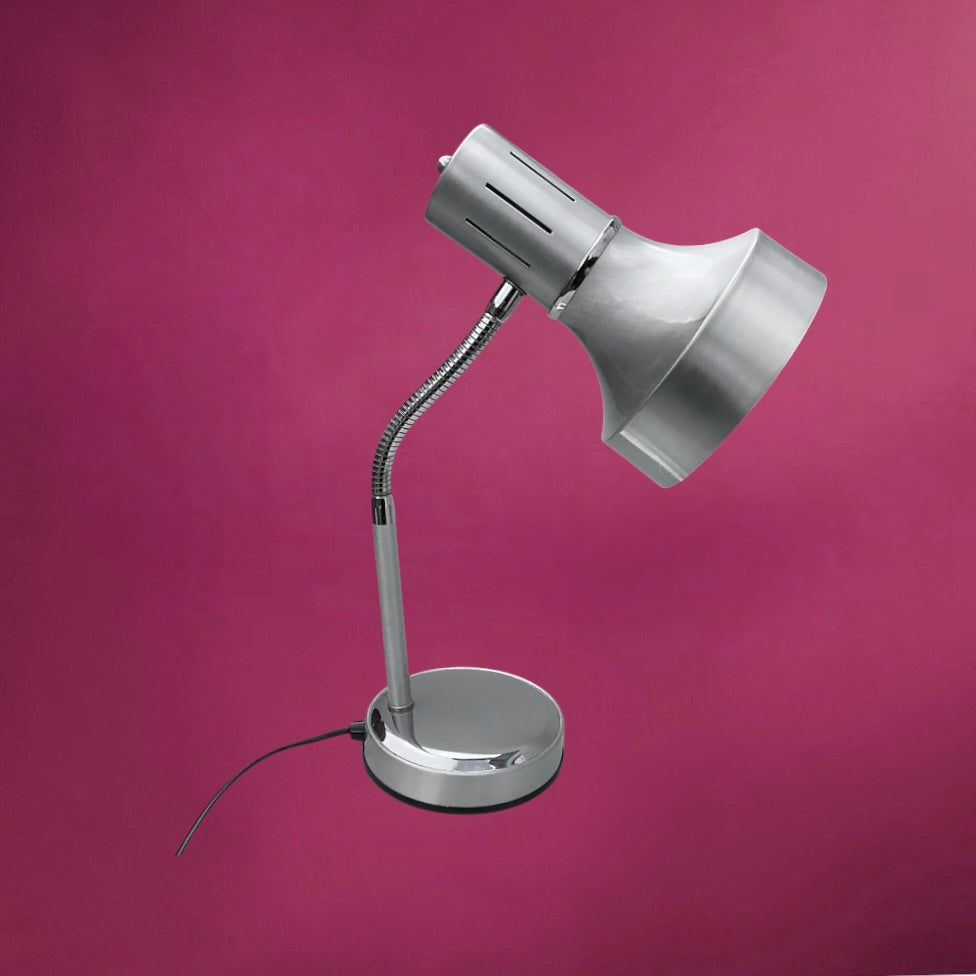 Lampe d’Appoint Veneta Lumi Aluminium Chromé Flexible Italie - Années 70
