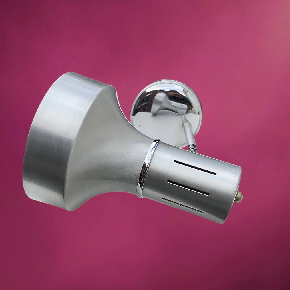 Lampe d’Appoint Veneta Lumi Aluminium Chromé Flexible Italie - Années 70