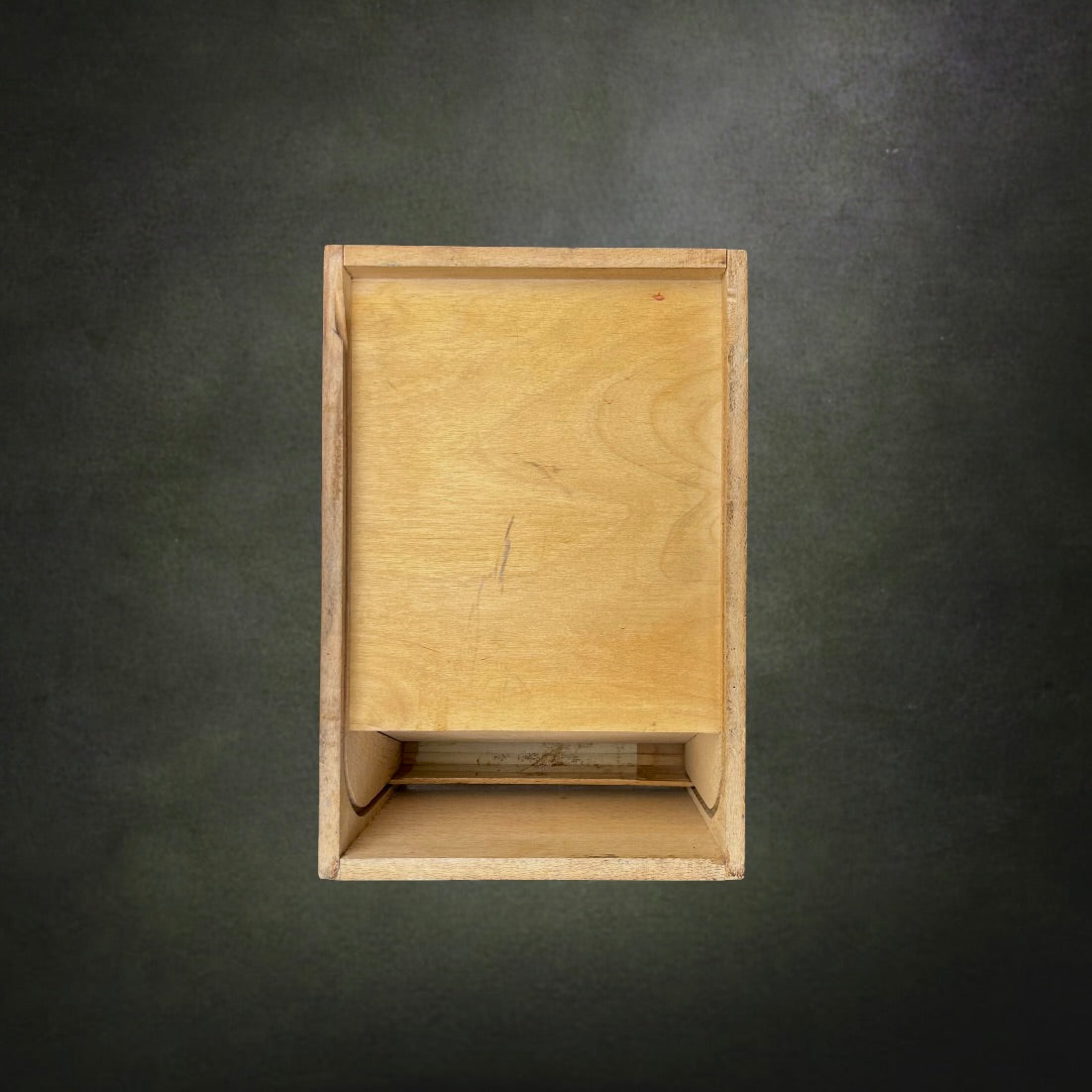 Ancienne Boîte de Classement en Bois à Volet Roulant – Boîte d'Archives - Années 50