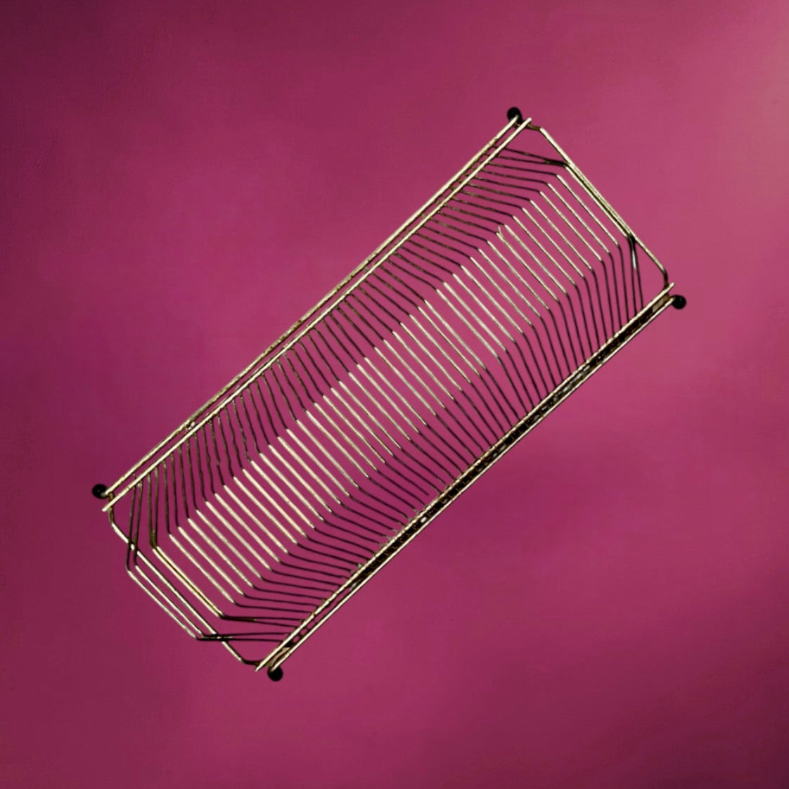 Porte-Disques ReXon Métal Doré 50 Vinyles – Années 50