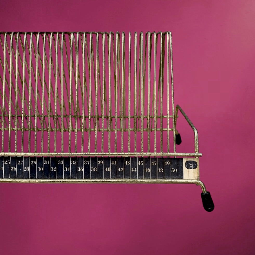 Porte-Disques ReXon Métal Doré 50 Vinyles – Années 50