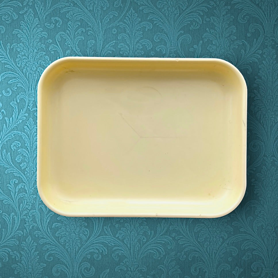 Balance de Cuisine Lyssex Force 10 en Métal Laqué Blanc Crème Liseré Bleu - Suisse - Années 60 (Copie)
