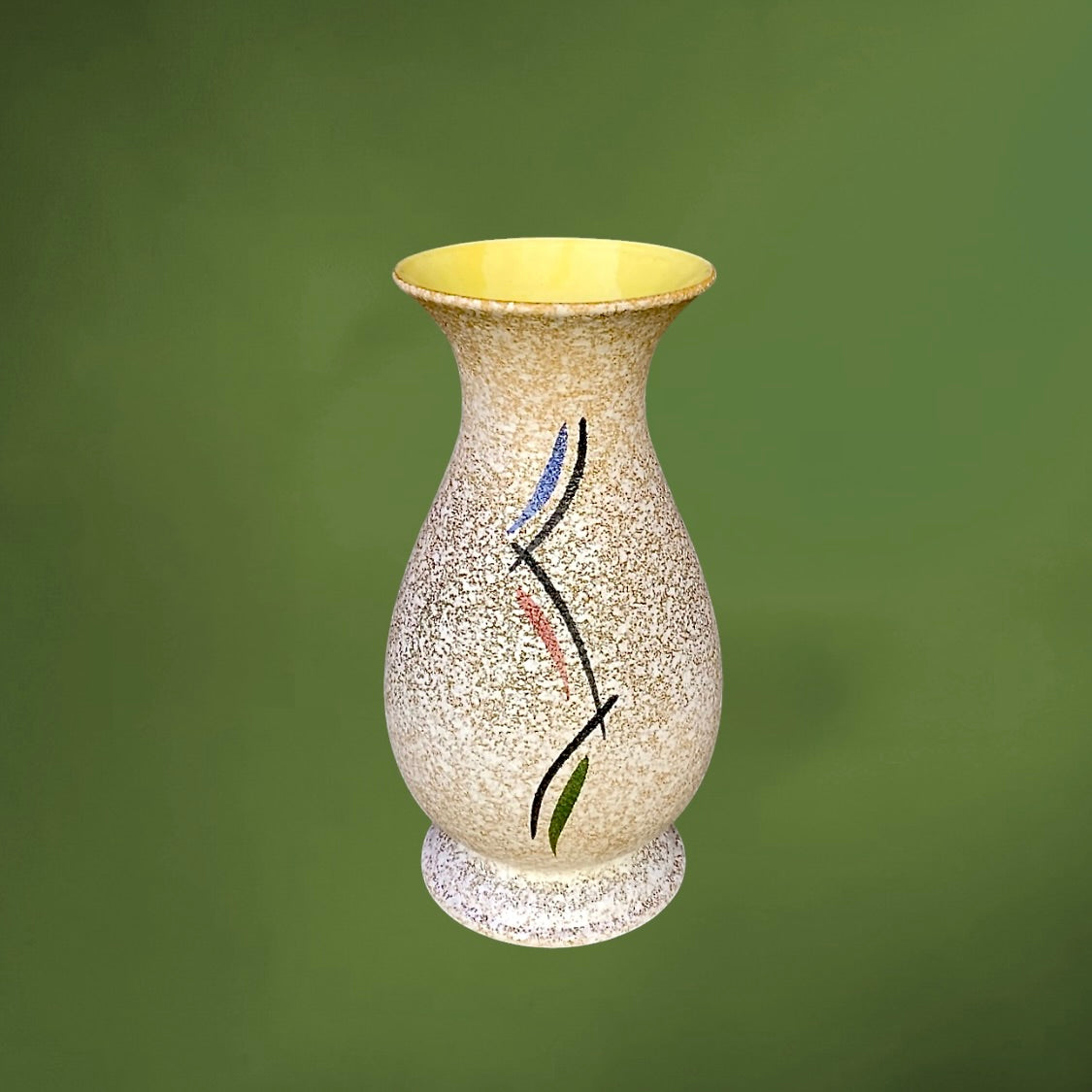Vase Scheurich 215-33 Beige Moucheté Années 60