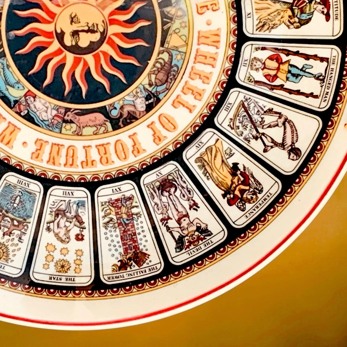 Assiette Décorative Wedgwood Wheel Of Fortune Tarot Arcanes Majeurs - Années 70