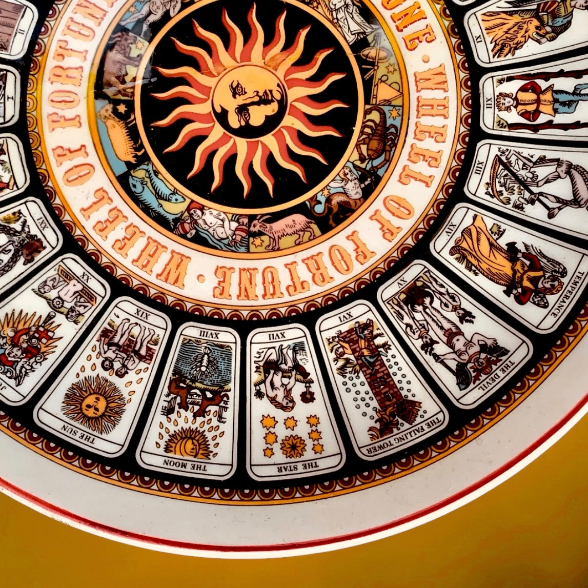 Assiette Décorative Wedgwood Wheel Of Fortune Tarot Arcanes Majeurs - Années 70