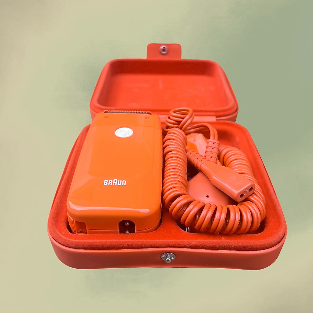 Rasoir Électrique Lady Braun Orange avec Étui et Boîte d’Origine - 1977