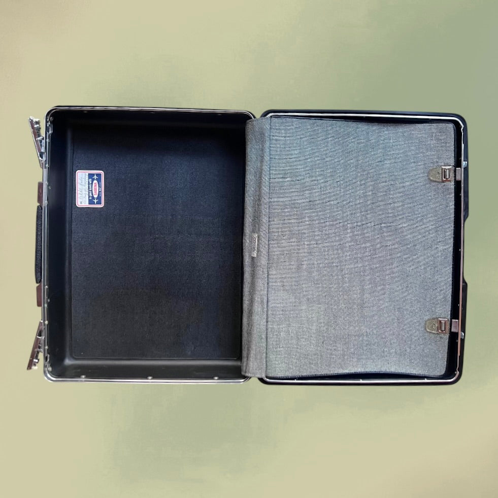 Valise Samsonite Saturn Noire Made in Belgium avec Clés et Étiquette Sabena - Années 70