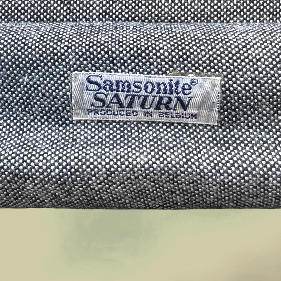 Valise Samsonite Saturn Noire Made in Belgium avec Clés et Étiquette Sabena - Années 70