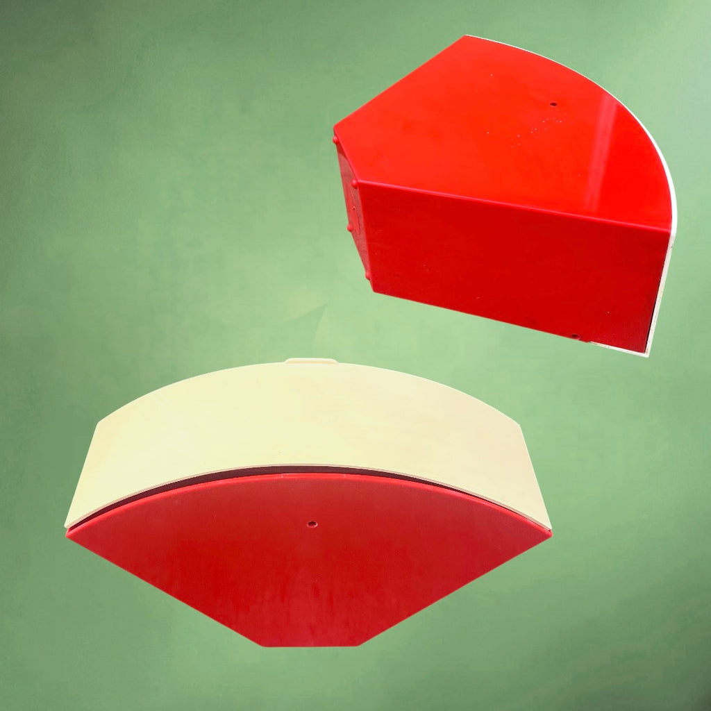 Paire de Porte-Filtres Melitta Rouge Blanc et Crème – Design Cuisine Vintage – Années 70