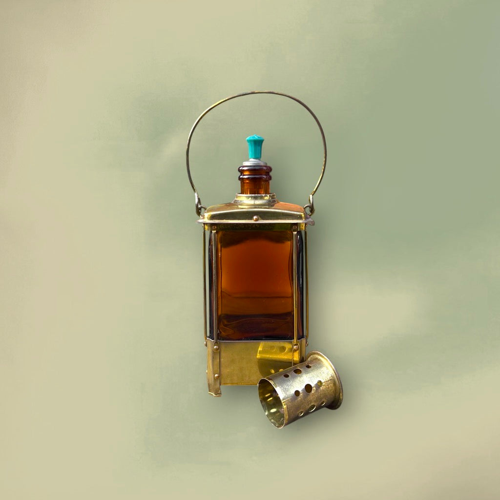 Bouteille Musicale Reuge Verre Ambré et Laiton
