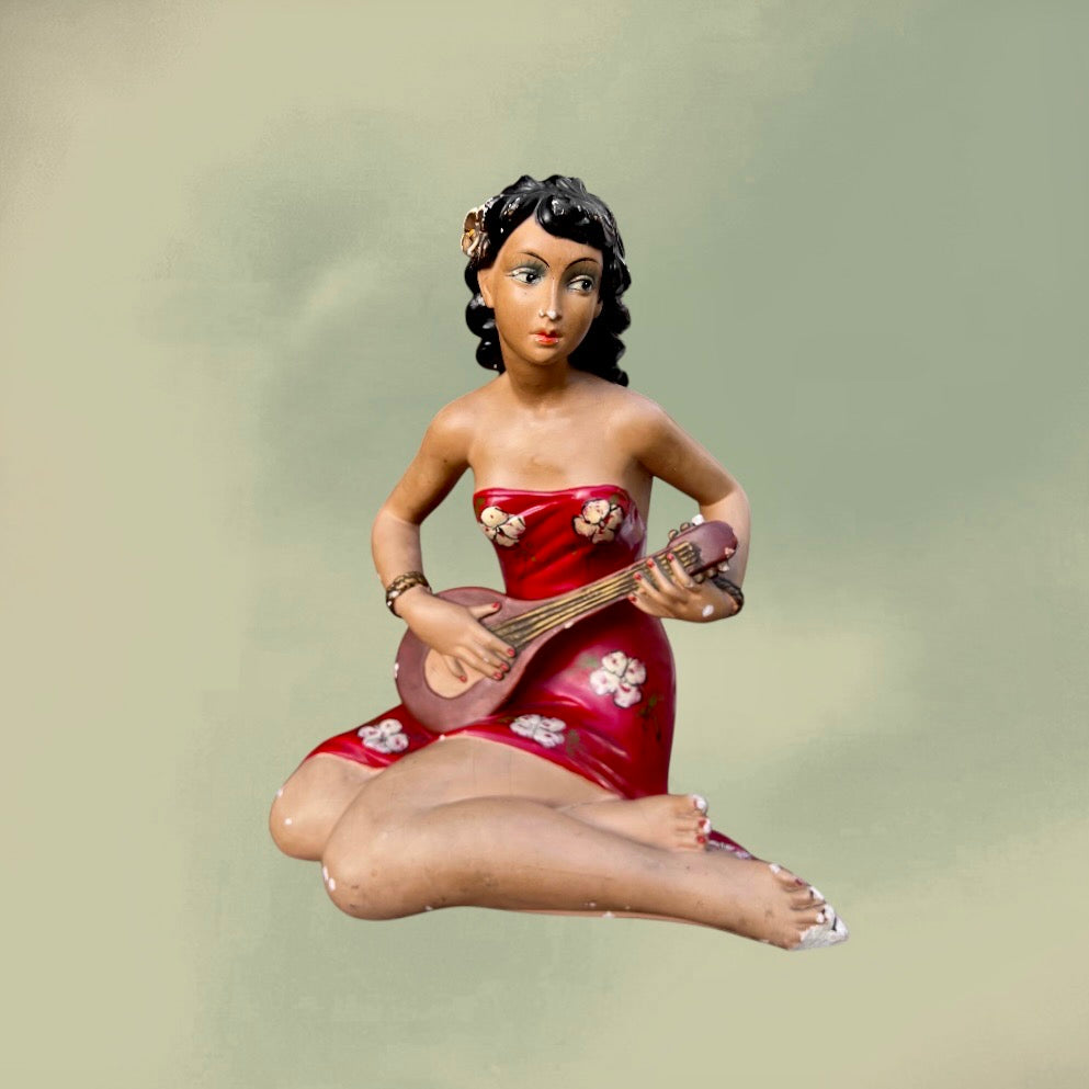 femme-tahitienne-ukulélé-platre-polychrome-art-deco-melani-annees-30-50
