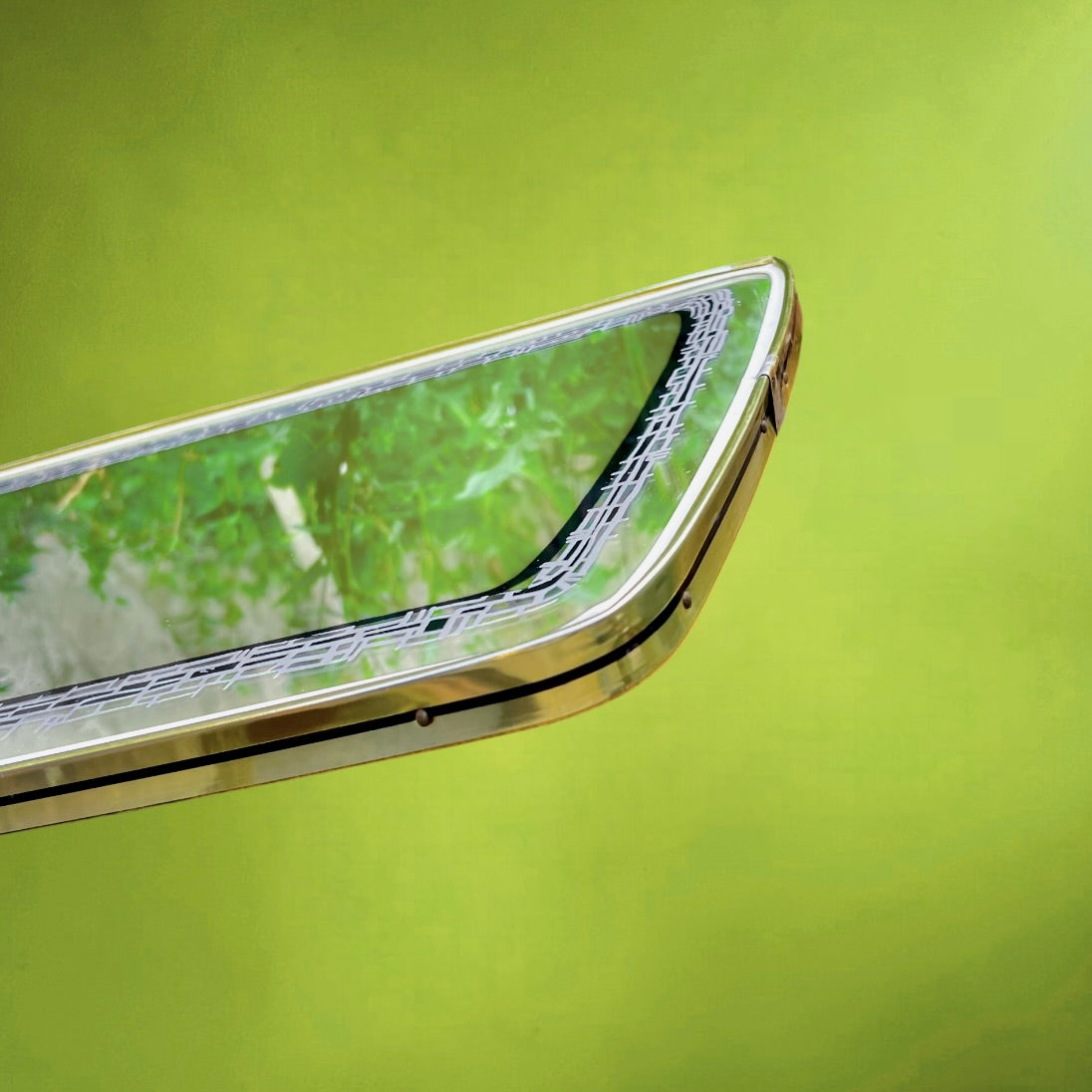 Grand Miroir Graphique De Forme Libre Décor Géométrique – Années 50