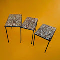 tables-gigognes-ceramique-metal-noir-annees-60-70