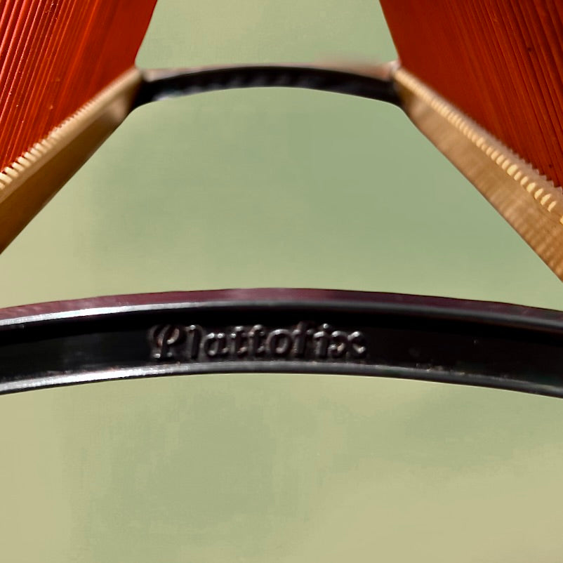 Porte-Disques Vinyles Plattofix Rouge et Bois 50 Vinyles – Années 60 70