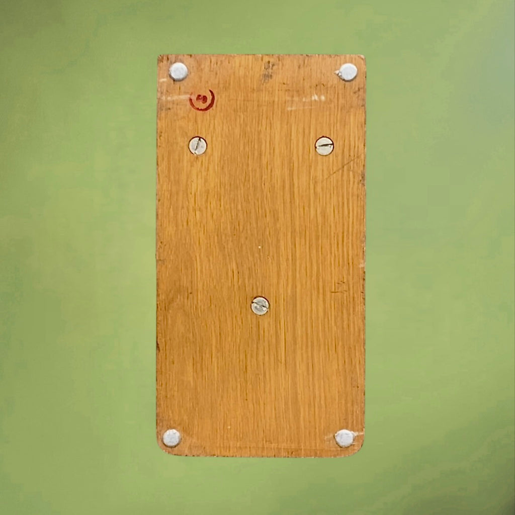Perforateur De Bureau Ancien LEITZ 180 Métal Vert Socle Bois Papeterie Nias Bruxelles – Années 50 60