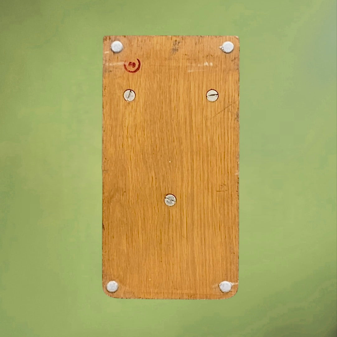 Perforateur De Bureau Ancien LEITZ 180 Métal Vert Socle Bois Papeterie Nias Bruxelles – Années 50 60