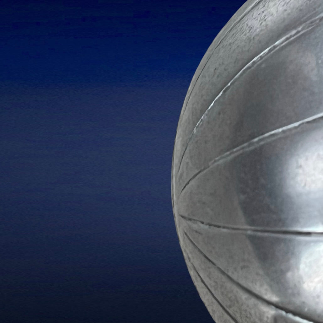 Œuf Décoratif en Fonte d’Aluminium Vide-Poche Métal Argenté – Années 70
