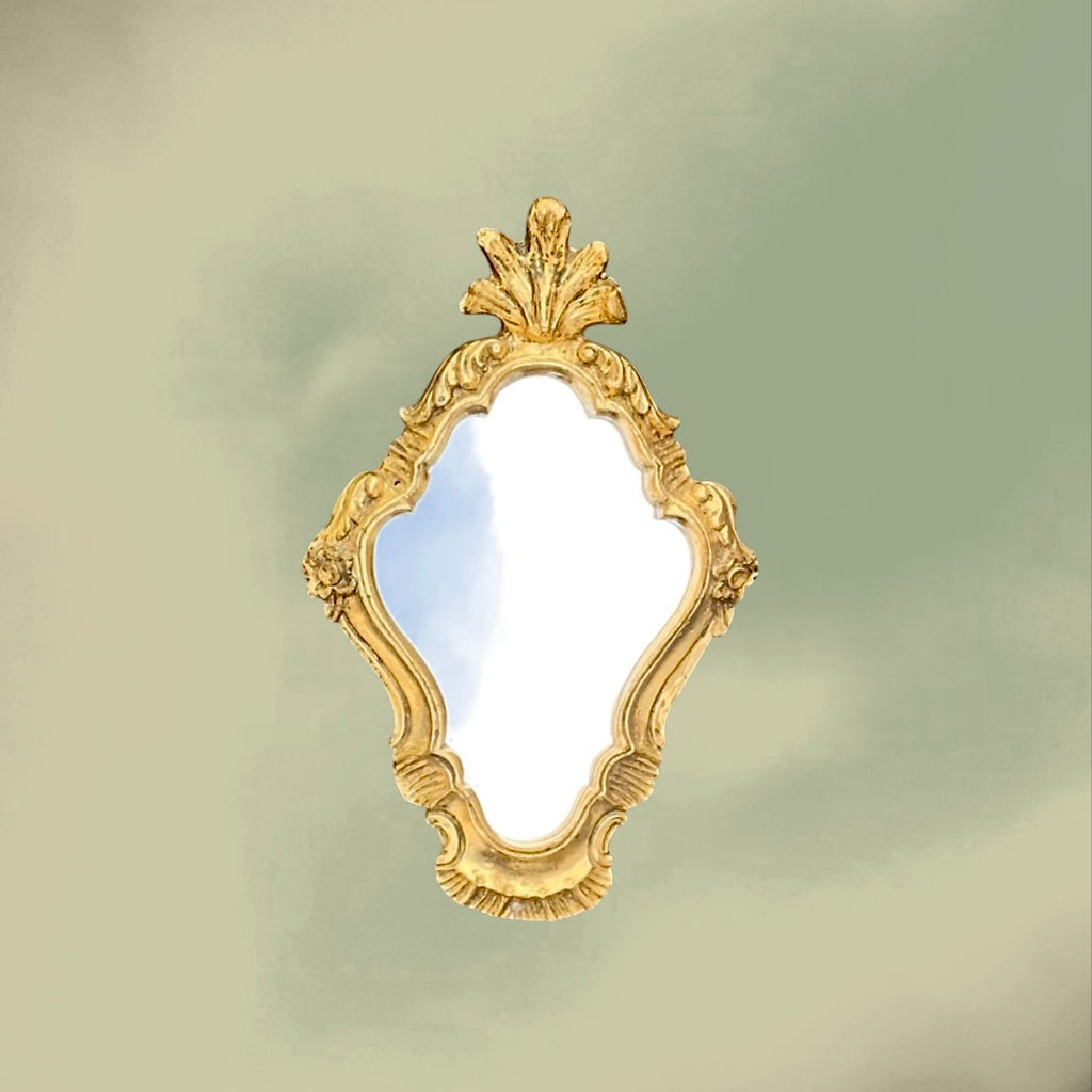 petit-miroir-dore-style-rococo-resine-annees70