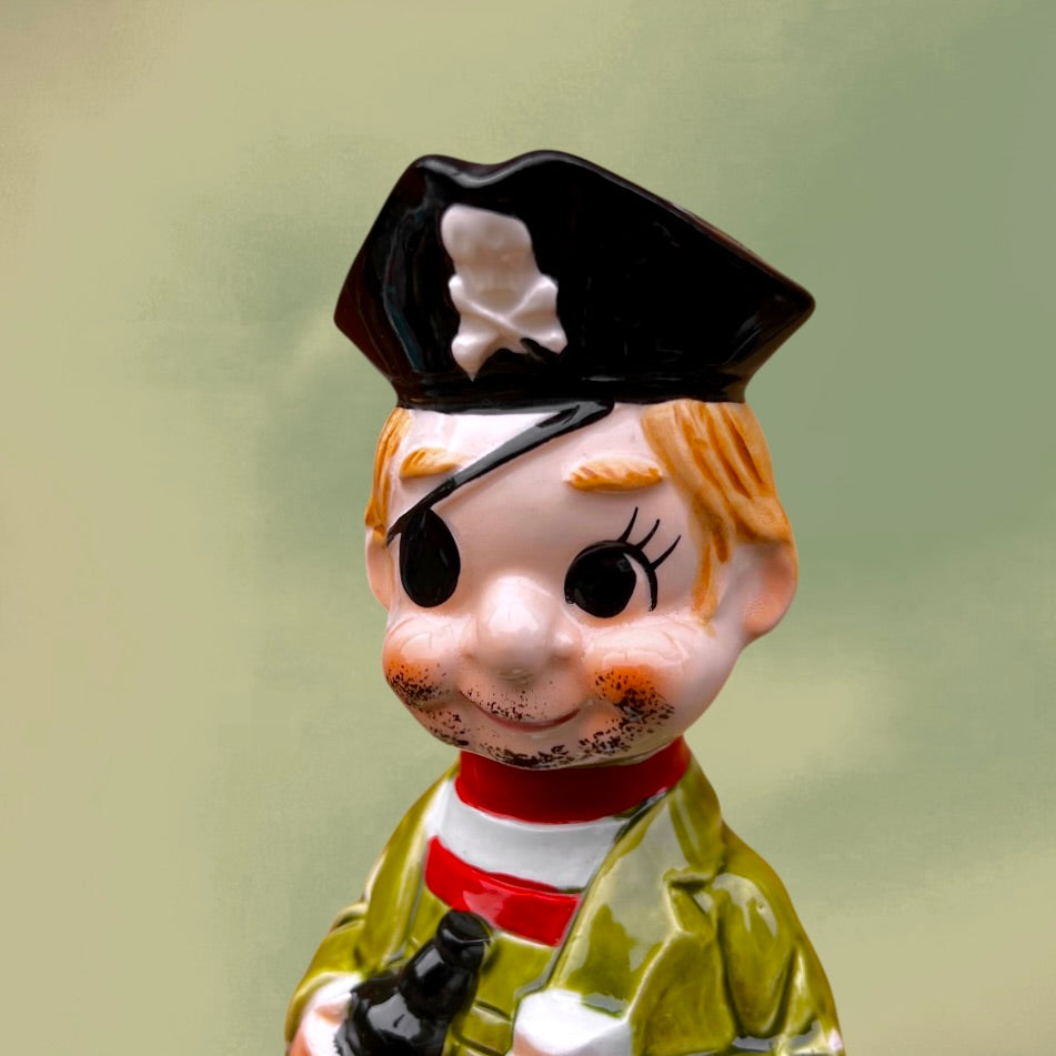 Bouteille Musicale Pirate en Céramique Japonaise – Années 60