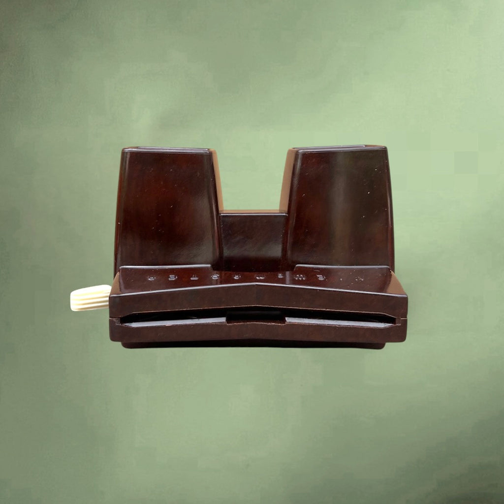 Ancien View-Master Modèle E en Bakélite Marron avec Boîte et 13 Disques – Années 50 60