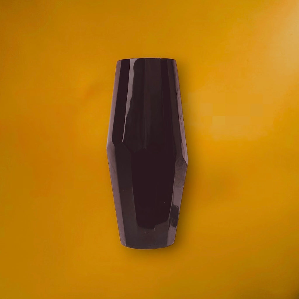 Grand Vase Ralph Lauren Home en Verre Facetté Pourpre Améthyste – Style Art Déco