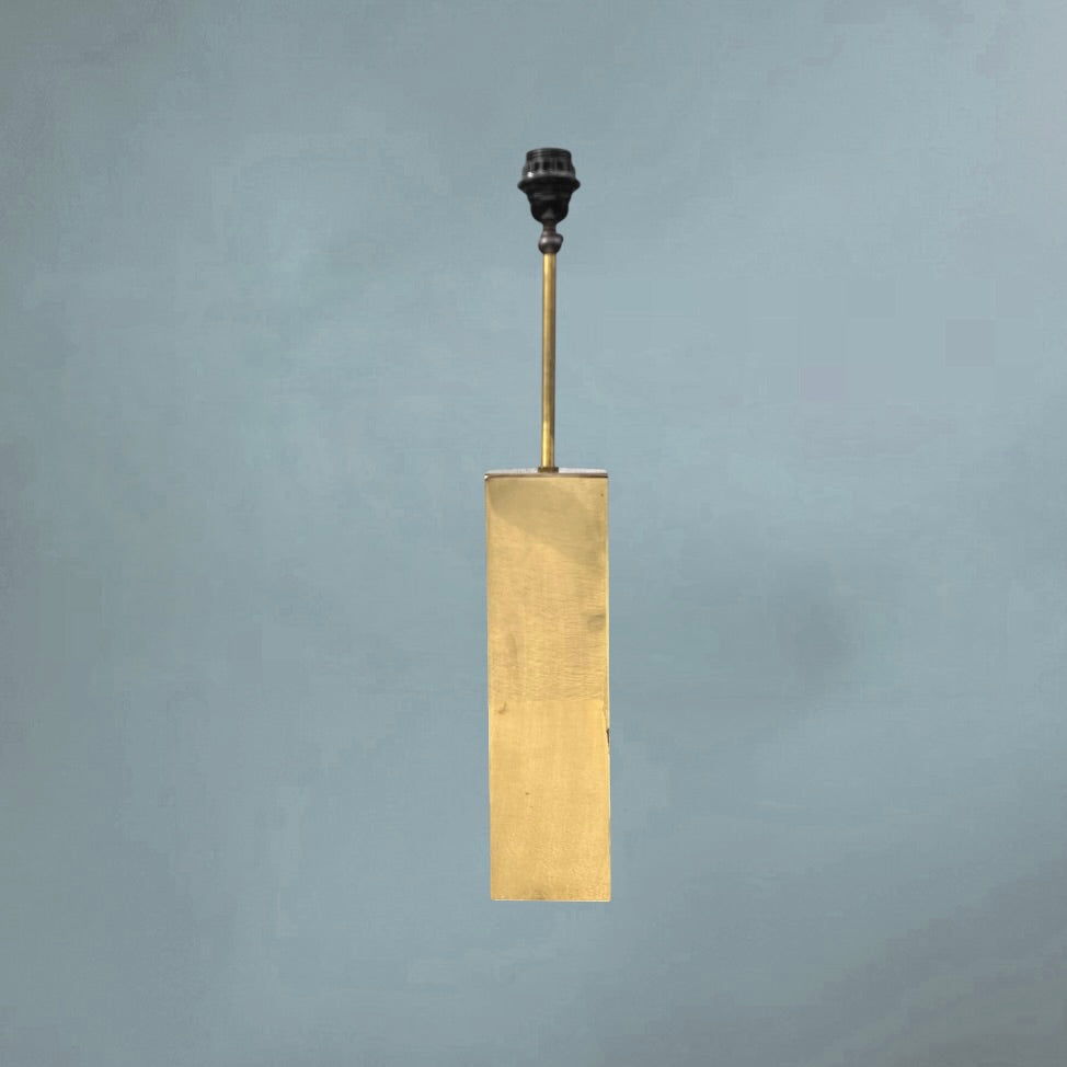 Grande Lampe De Sol en Verre Miroir Ambré Ajustable Abat-jour Marron Design Hollywood Regency – Années 70