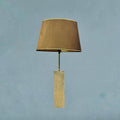 Grande Lampe De Sol en Verre Miroir Ambré Ajustable Abat-jour Marron Design Hollywood Regency – Années 70
