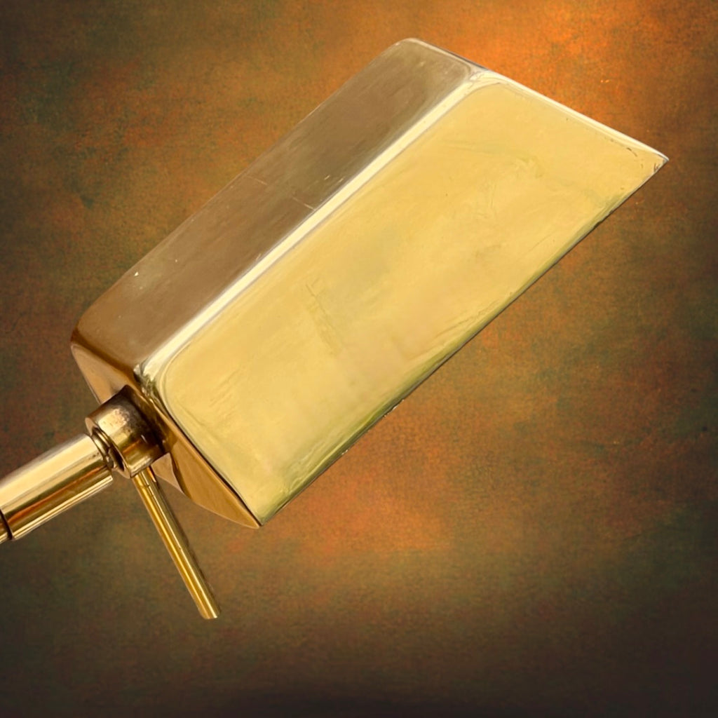 Lampe de Bureau Articulée OMI en Métal Chromé Doré Halogène Allemagne – Années 70