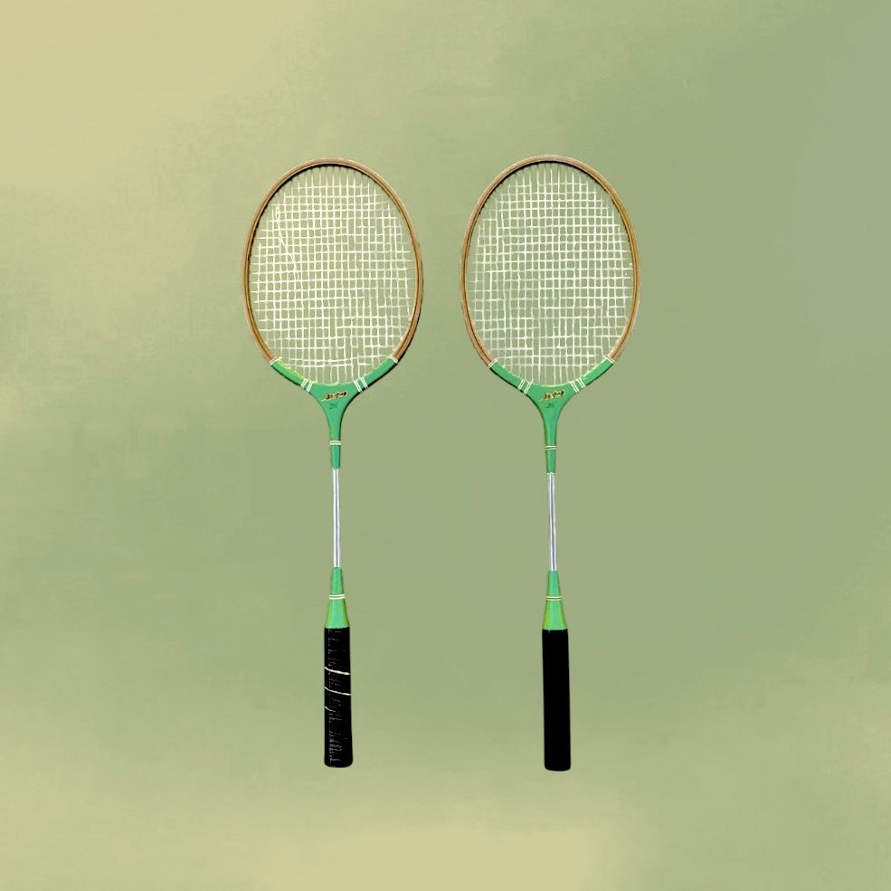 Paire de Raquettes de Badminton Vintage Aeroplane