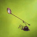 Lampe Postmoderne Massive Noire et Rouge à Contrepoids