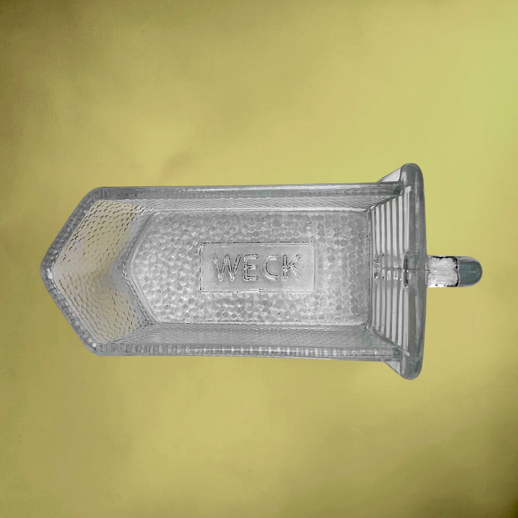 Anciennes Goulottes en Verre Texturé Pour Étagère – Weck ou Poncet – Années 50 60