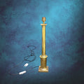 Grand Pied de Lampe Vintage en Laiton Style Colonne Néoclassique Douille Cuivre – Années 60