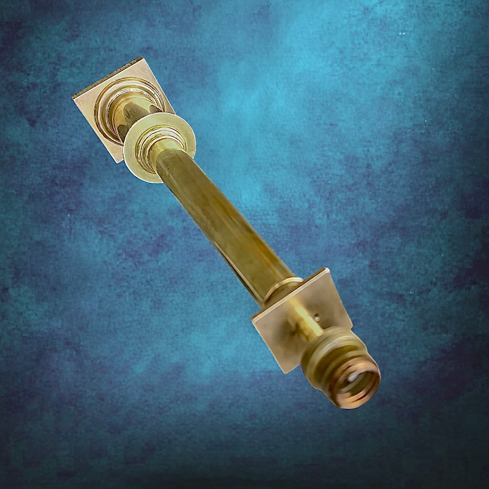 Grand Pied de Lampe Vintage en Laiton Style Colonne Néoclassique Douille Cuivre – Années 60