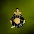 Lampe Pierrot Arlequin Vintage en Résine Peinte avec Globe Opalin