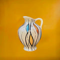 Pichet Vase Vintage Bay Keramik 291-30 Décor Brasil par Bodo Mans Années 50
