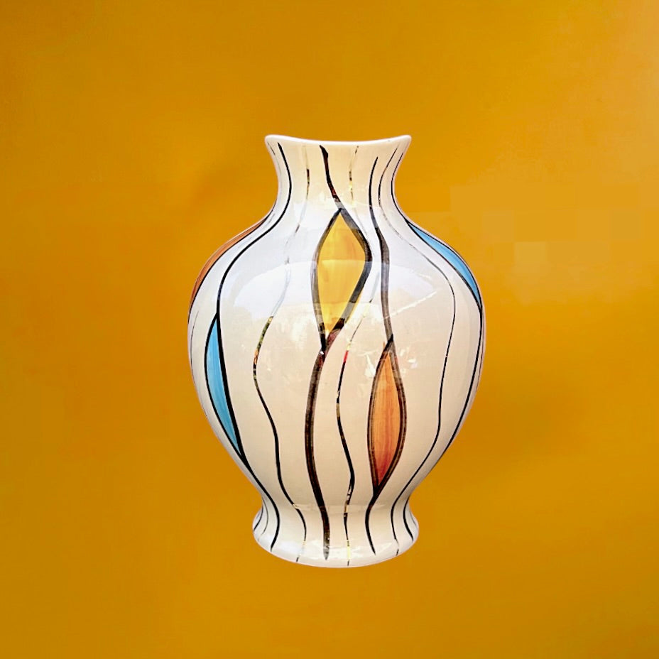Pichet Vase Bay Keramik 291-30 Décor Brasil Attribué à Bodo Mans – West Germany - Années 50