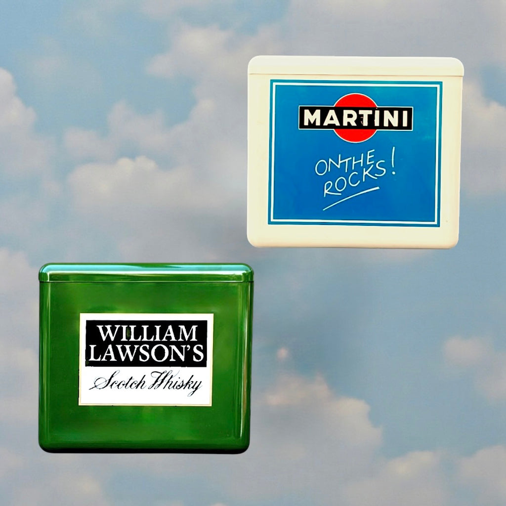 Cube à Glaçons Publicitaire Vintage Martini ou William Lawson’s Plastique Made in England Années 70 80