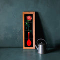 Plaque Murale Vintage Rose en Soliflore Céramique et Bois Années 60 70