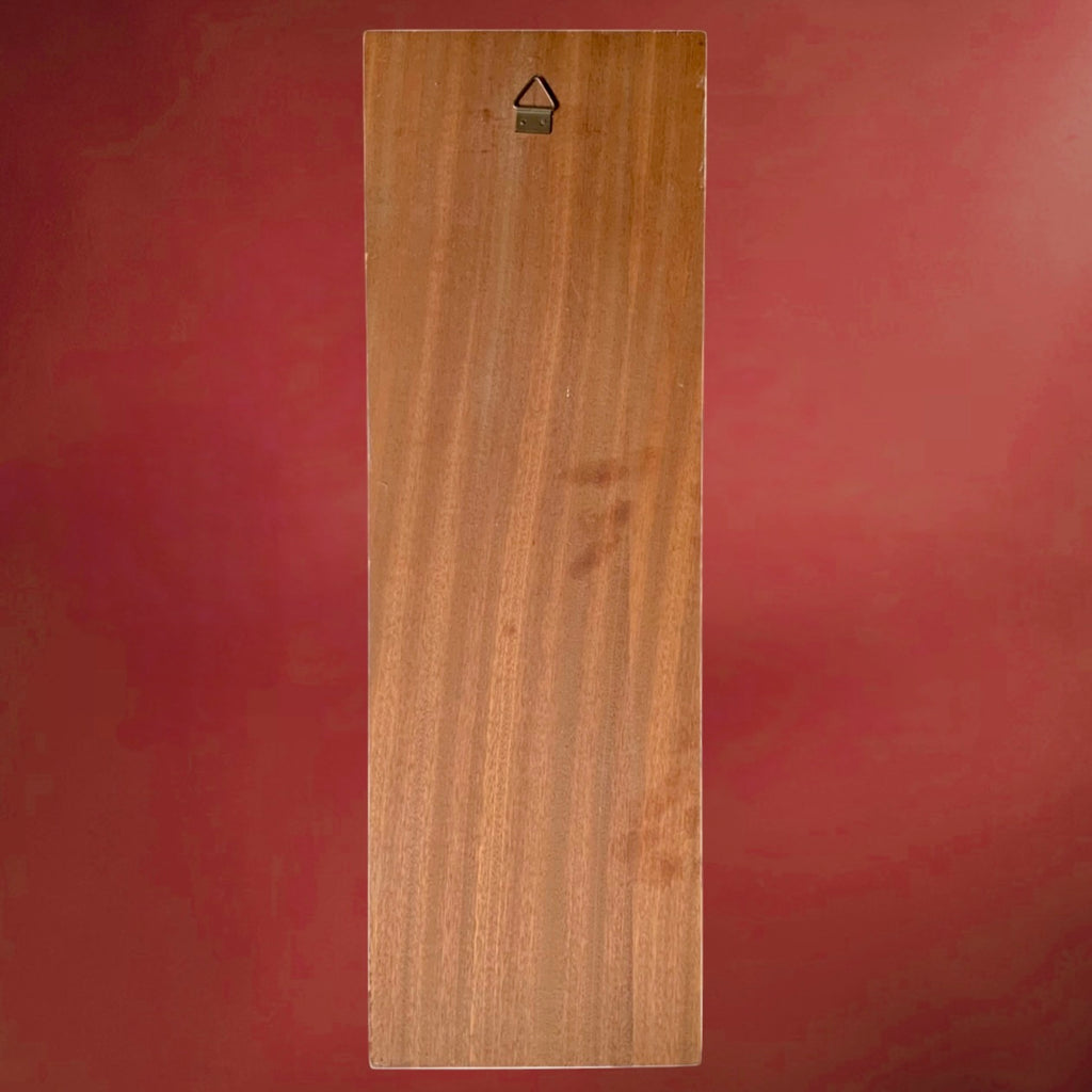 Plaque Murale Vintage Rose en Soliflore Carreaux de Céramique sur Bois – Années 60 70