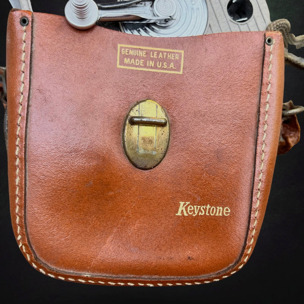 Caméra 8 mm Vintage Keystone Twenty K avec Étui Cuir – Années 50