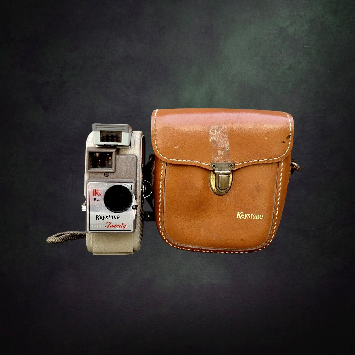 Caméra 8 mm Vintage Keystone Twenty K avec Étui Cuir Années 50