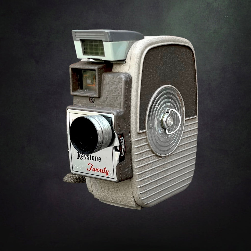 Caméra 8 mm Vintage Keystone Twenty K avec Étui Cuir – Années 50