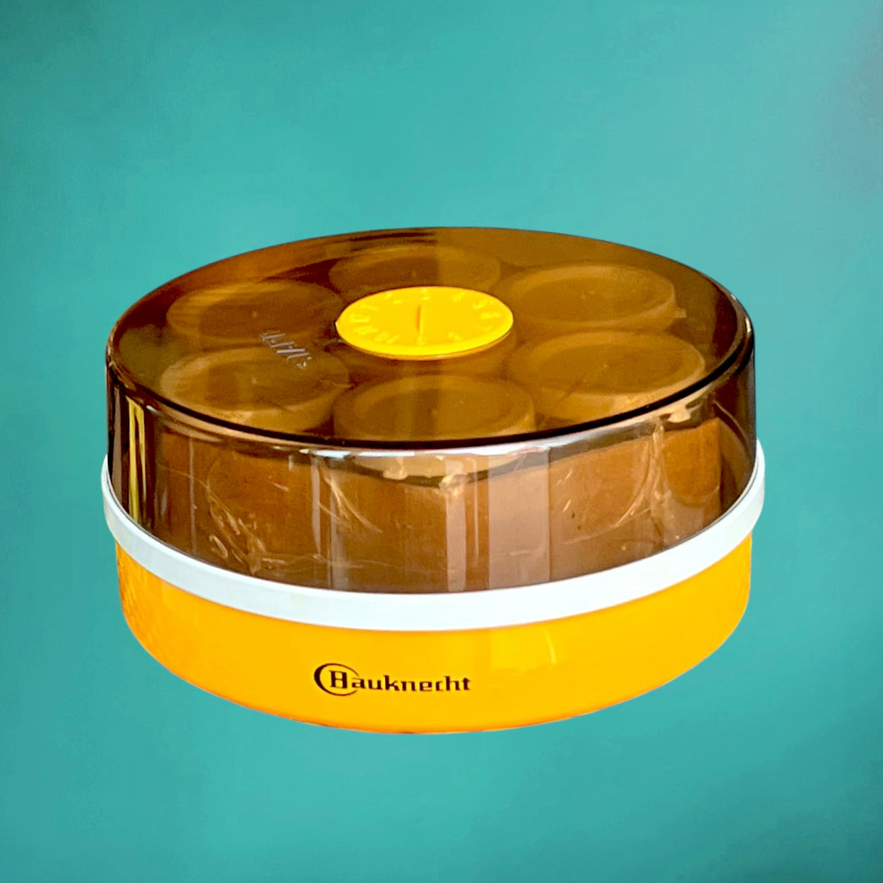 Yaourtière Vintage Bauknecht J277 Orange et Fumé – Boîte Notice et Pots Neufs – Made in Germany Années 70