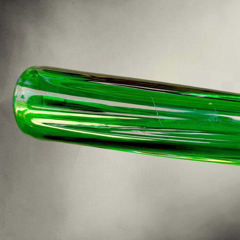 Vase Soliflore Vintage en Verre Sommerso Vert et Transparent – Années 60 70