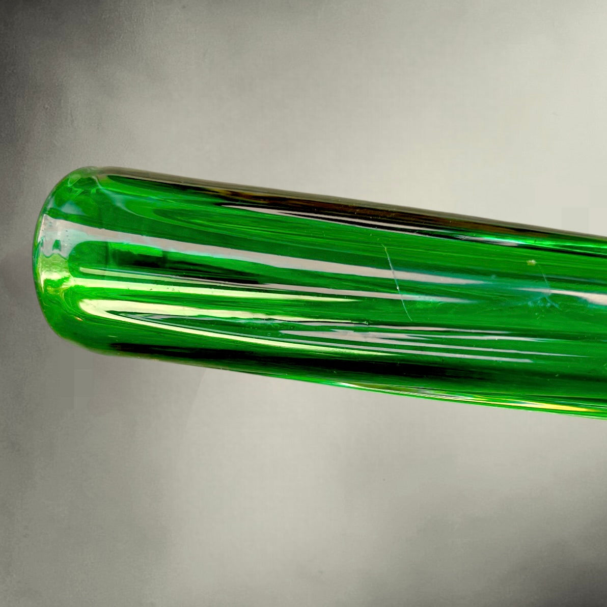 Vase Soliflore Vintage en Verre Sommerso Vert et Transparent – Années 60 70