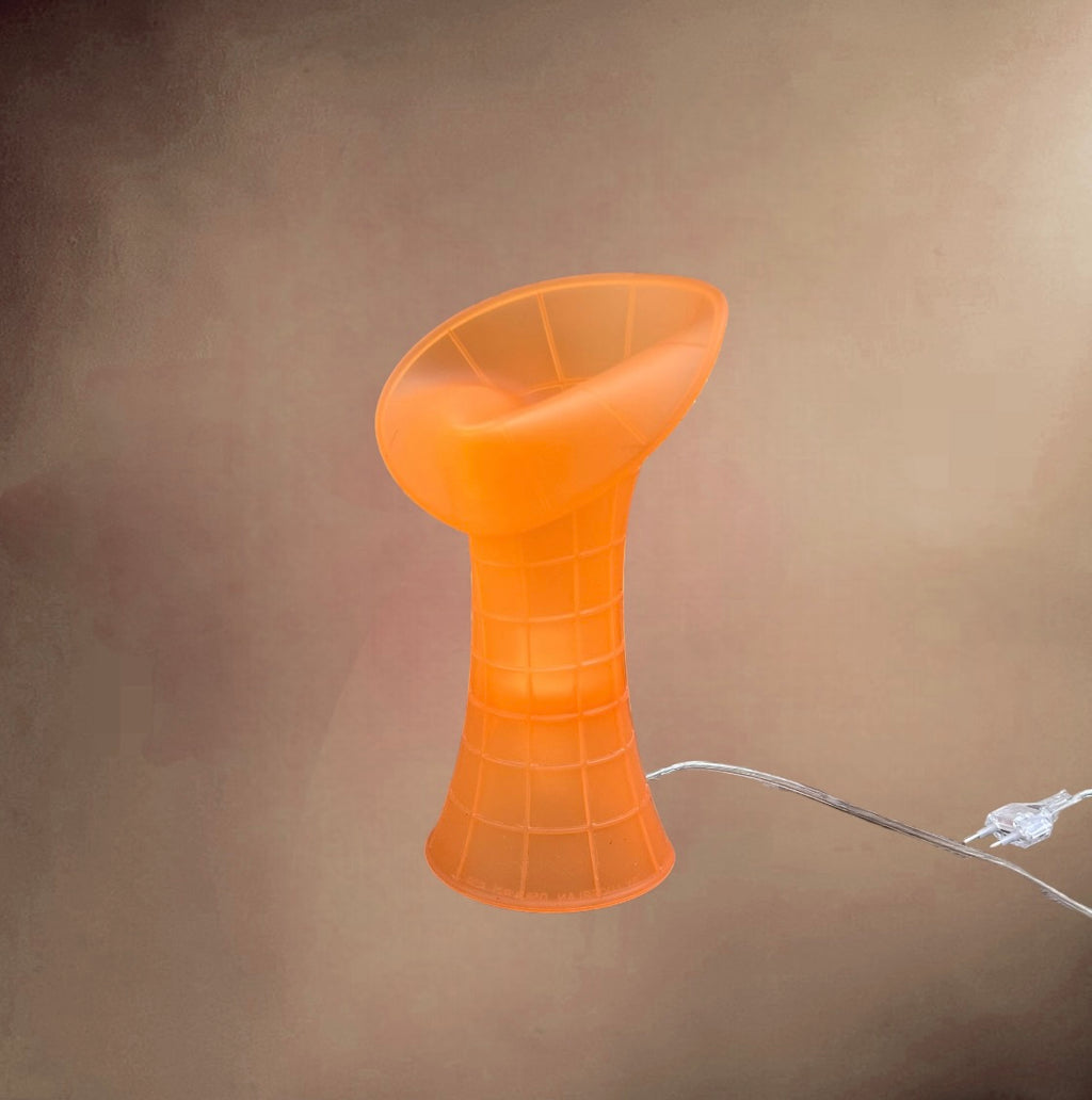 Lampe de Table Birzì D58 Luceplan Orange Silicone Souple – Design Fassina et Forcolini Italie 2004