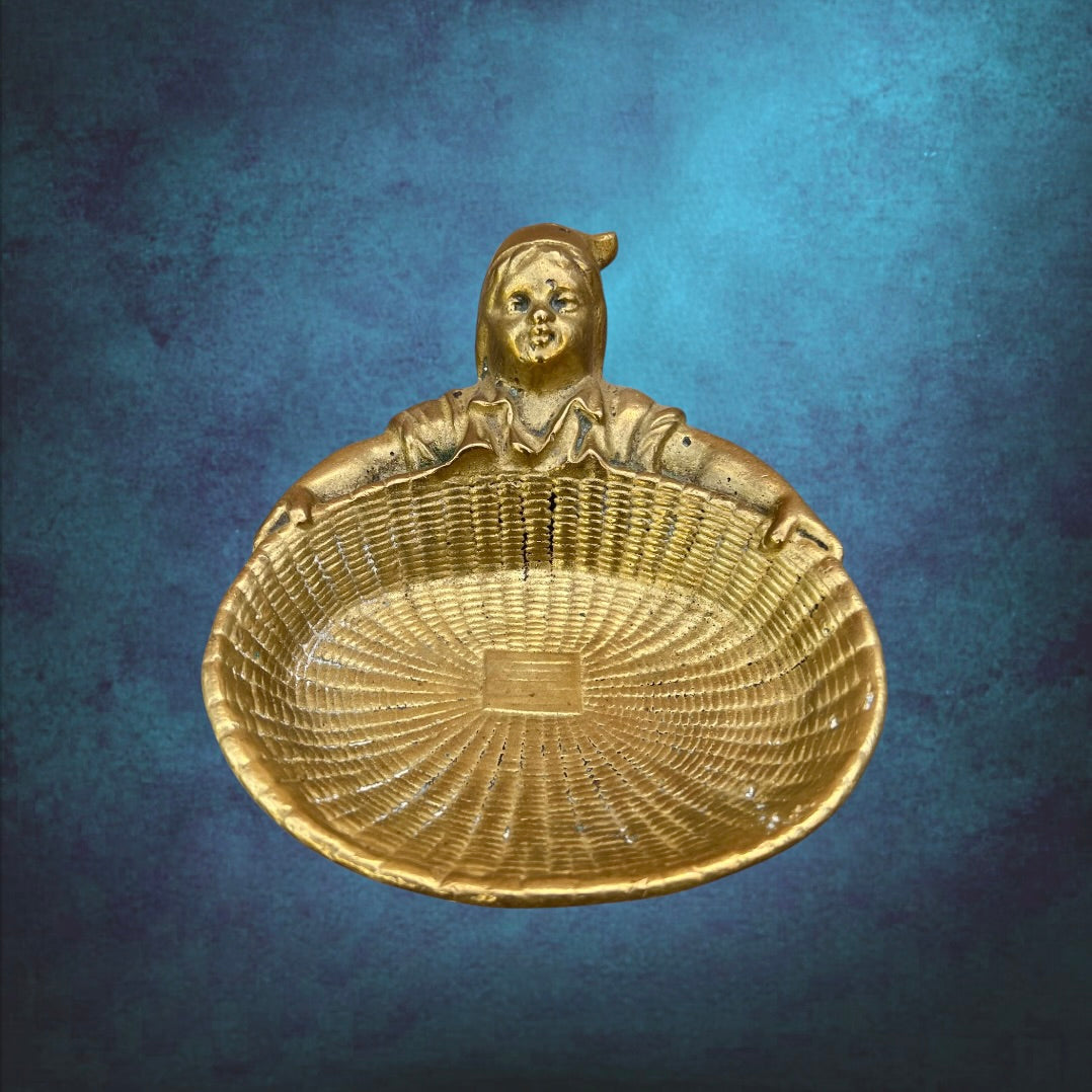 vide-poche-laiton-dore-lutin-panier-ancien 