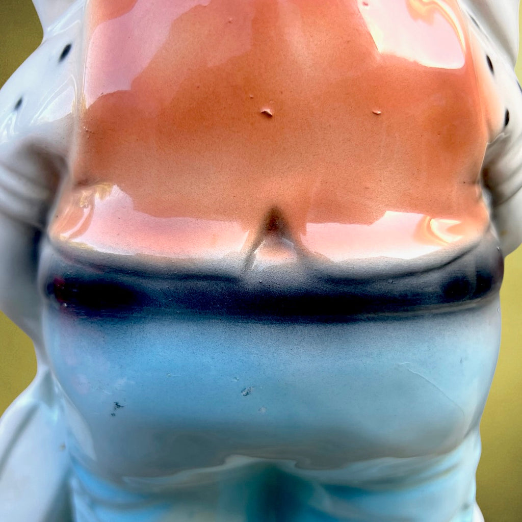 Grande Tirelire Éléphant en Céramique Vernissée Polychrome - Années 50-60