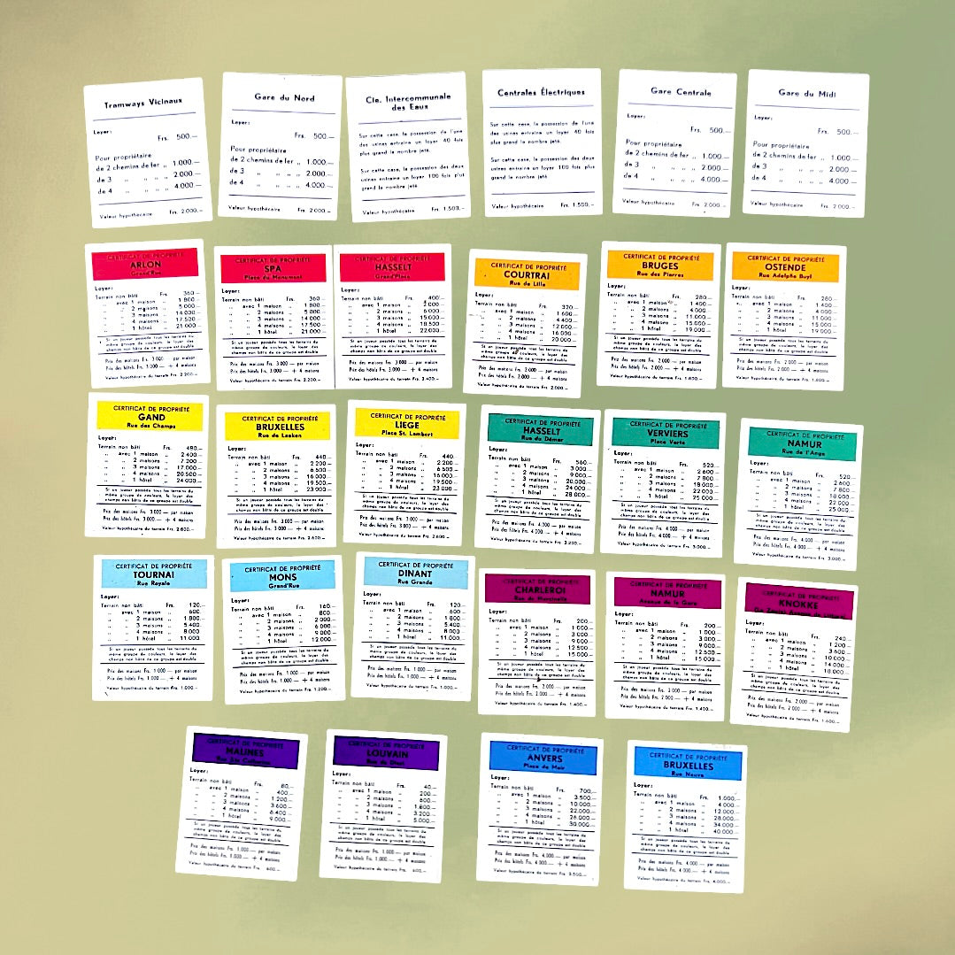 Monopoly De Luxe Deska Version Belge Francophone Complet - Années 60